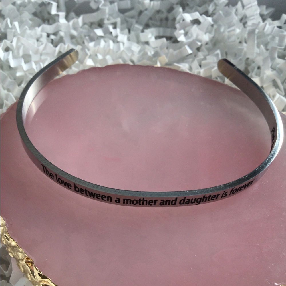 The Love Between Stainless Steel Cuff by Pink Box